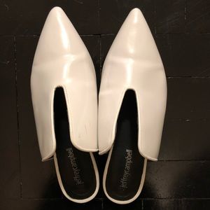 Jeffrey Campbell White Flat Mules